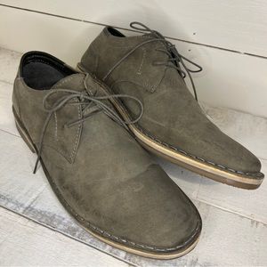 STEVE MADDEN Hasten 614 Grey Nubk Leather Casual Dress Shoes Mens 13